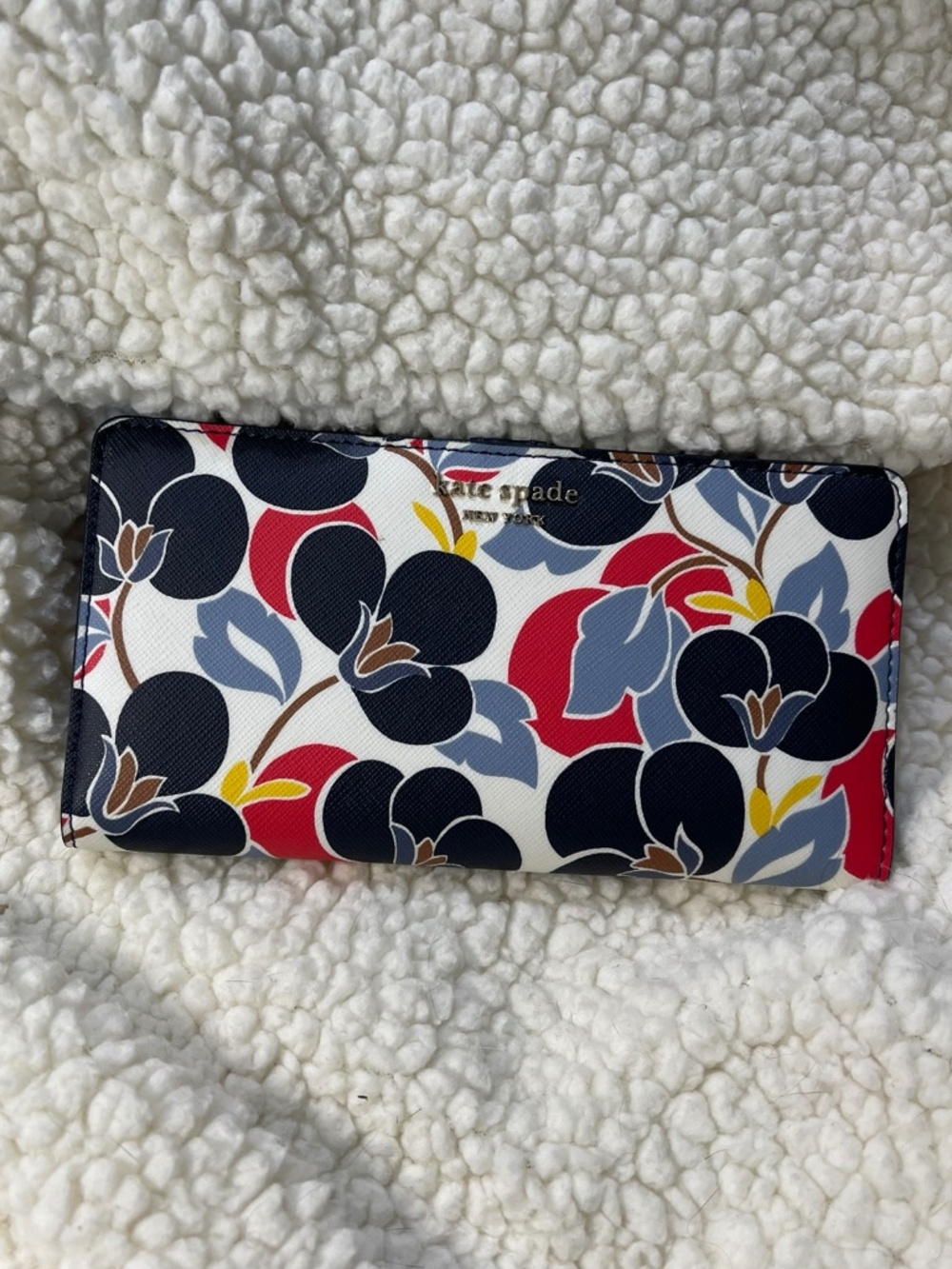 Kate Spade Large Slim bifold wallet floral